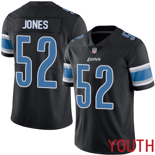 Detroit Lions Limited Black Youth Christian Jones Jersey NFL Football 52 Rush Vapor Untouchable